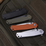 Ніж складаний туристичний Ruike P801-J, (8.6 см) 14C28N /  G10 помаранчевий