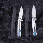 Ніж складаний туристичний Ruike P801-J, (8.6 см) 14C28N /  G10 помаранчевий