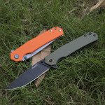 Ніж складаний туристичний Ruike P801-J, (8.6 см) 14C28N /  G10 помаранчевий
