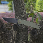Ніж складаний туристичний Ruike P801-J, (8.6 см) 14C28N /  G10 помаранчевий