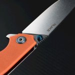 Ніж складаний туристичний Ruike P801-J, (8.6 см) 14C28N /  G10 помаранчевий