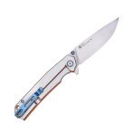 Ніж складаний туристичний Ruike P801-J, (8.6 см) 14C28N /  G10 помаранчевий