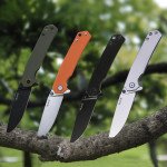 Ніж складаний туристичний Ruike P801-J, (8.6 см) 14C28N /  G10 помаранчевий