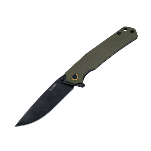 Ніж складаний туристичний Ruike P801-G, (8.6 см) 14C28N / G10 оливковий