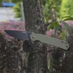 Ніж складаний туристичний Ruike P801-G, (8.6 см) 14C28N / G10 оливковий