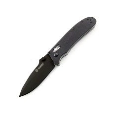 Ніж складаний туристичний Ganzo G704 (8.6 см) 440C / G10 чорний, чорний клинок
