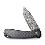 Ніж складаний кишеньковий Civivi Elementum II, (7.5 см) Damascus / Carbon Fiber & G10