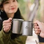 Кружка з деревяною ручкою 350 мл Naturehike NH21SJ001, нержавіюча сталь