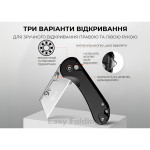 Ніж трапеція складаний кишеньковий Civivi Elementum Utility, (5.8 см) 6Cr13 / Aluminum чорний