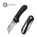 Ніж трапеція складаний кишеньковий Civivi Elementum Utility, (5.8 см) 6Cr13 / Aluminum чорний
