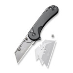 Ніж трапеція складаний кишеньковий Civivi Elementum Utility, (5.8 см) 6Cr13 / Aluminum сірий