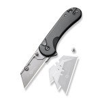 Ніж трапеція складаний кишеньковий Civivi Elementum Utility, (5.8 см) 6Cr13 / Aluminum сірий