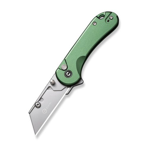 Ніж трапеція складаний кишеньковий Civivi Elementum Utility, (5.8 см) 6Cr13 / Aluminum зелений