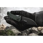 Нiж складаний Ganzo G768PT-GB синьо-зелений, чорний клинок