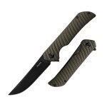 Ніж складаний туристичний Ruike P122-MB, (9.2 см) 14C28N / мікарта коричневий