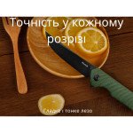 Ніж складаний туристичний Ruike P122-MG, (9.2 см) 14C28N / мікарта темно-зелений