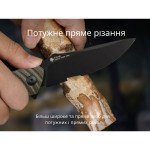 Ніж складаний туристичний Ruike P123-MB, (9.2 см) 14C28N / мікарта коричневий