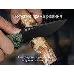 Ніж складаний туристичний Ruike P123-MG, (9.2 см) 14C28N / мікарта темно-зелений