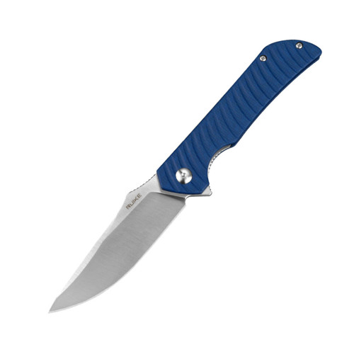 Ніж складаний туристичний Ruike P123-ME, (9.2 см) 14C28N / мікарта синій