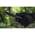 Ніж складаний туристичний Ruike P882-B, (8.5 см) 12С27 /  G10 чорний