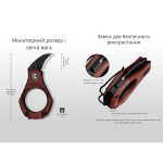 Ніж складаний кишеньковий Civivi Pyrus, (1.6 см) 14C28N / G10 темно-червоний