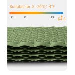 Матрац туристичний надувний двомісний  Naturehike CNK2450WS014, надлегкий, 200х132х8 см, зелений  із мішком для надування