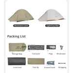 Намет надлегкий двомісний Naturehike Cloud Up Pro CNK2350WS020, 20D, пісочний
