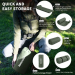 Матрац з подушкою ортопедичний одномісний  Naturehike CNK2450WS020, самонадувний, 200х63х10 см, темно-зелений