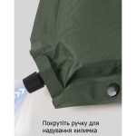Матрац з подушкою ортопедичний одномісний  Naturehike CNK2450WS020, самонадувний, 200х63х10 см, темно-зелений