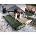 Матрац з подушкою ортопедичний одномісний  Naturehike CNK2450WS020, самонадувний, 200х63х10 см, темно-зелений