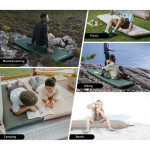 Матрац ортопедичний самонадувний одномісний  Naturehike CNK2450WS020, 200х63х10 см, темно-зелений
