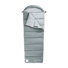 Спальний мішок з капюшоном із звичайним мішком для зберігання Naturehike M300 CNK2350WS023, сірий, правий