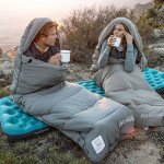 Спальний мішок з капюшоном із звичайним мішком для зберігання Naturehike M300 CNK2350WS023, сірий, правий