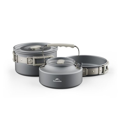 Набір посуду (каструля, сковорідка, чайник) Naturehike CNK2450CF010, алюміній