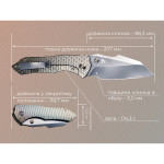 Ніж складаний Weknife High-Fin XL WE24010-3