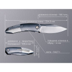 Ніж складаний Weknife Sine Wave WE23069B-3