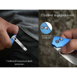Ніж складаний кишеньковий Civivi Baby Banter 2, (5.9 см) Nitro-V / Aluminum синій