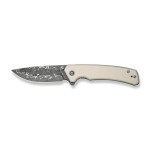 Ніж складаний туристичний Civivi Merit, (8.3 см) Damascus / G10 сірий
