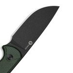 Ніж фіксований тактичний Civivi Timberbark, (8.1 см) 14C28N / Micarta темно-зелений