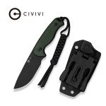 Ніж фіксований тактичний Civivi Timberbark, (8.1 см) 14C28N / Micarta темно-зелений