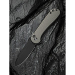 Ніж складаний кишеньковий Civivi Elementum II, (7.5 см) Nitro-V / Aluminum сірий