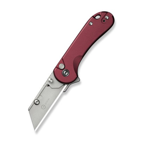 Ніж трапеція складаний кишеньковий Civivi Elementum Utility, (5.8 см) 6Cr13 / Aluminum червоний