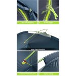 Намет двомісний Naturehike Tagar NH17T180-J, темний блакитний