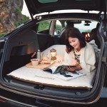 Матрац автомобільний кемпінговий двомісний Naturehike CNK2450WS010, 197х134х6,5 см світлий із вбудованою помпою для надування