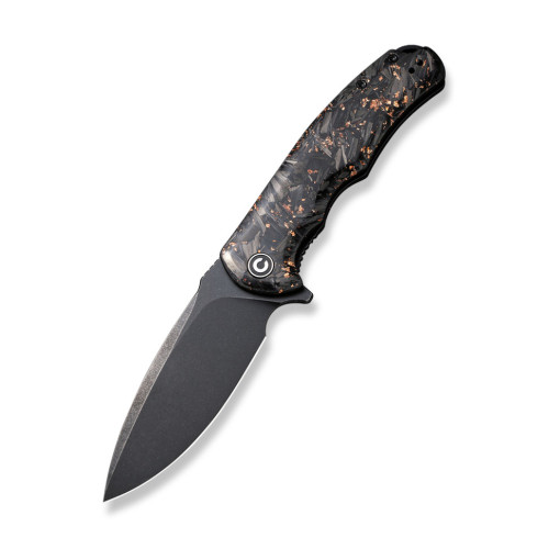 Ніж складаний туристичний Civivi Praxis, (9.5 см) 9Cr18MoV / Carbon Fiber & Resin