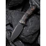 Ніж складаний туристичний Civivi Praxis, (9.5 см) 9Cr18MoV / Carbon Fiber & Resin