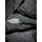 Ніж складаний кишеньковий Civivi Regulatron, (7.6 см) Nitro-V / Micarta темно-зелений