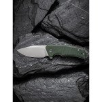 Ніж складаний кишеньковий Civivi Regulatron, (7.6 см) Nitro-V / Micarta темно-зелений