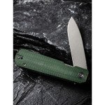 Ніж складаний кишеньковий Civivi Sendy, (7.2 см) Nitro-V / Micarta темно-зелений