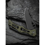 Ніж складаний туристичний Civivi Biophase, (8.9 см) Nitro-V / Aluminum & G10 чорно-зелений